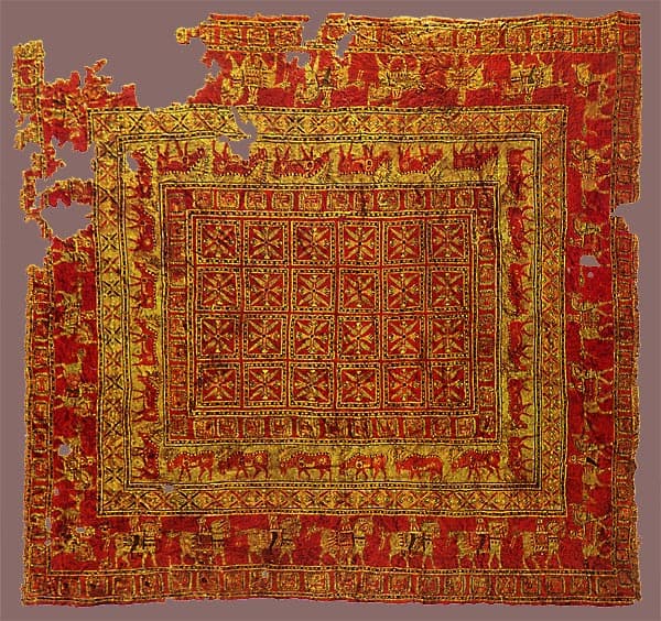 Pazyryk rug — oldest known knotted rug, 5th century BC